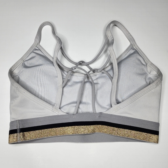 Nike Icon Clash Sport Bra Gold Accent Criss Cross Back Medium - Picture 4 of 8
